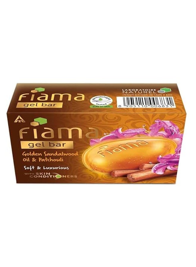 فياما صابون جل الاستحمام من فياما بزيت خشب الصندل الذهبي والباتشولي مع مرطبات لبشرة رطبة وناعمة وفاخرة، 125 غرام، لجميع أنواع البشرة - Image 4